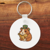Leprechaun Cavia St.Patrick's Dag Sleutelhanger (Voorkant)