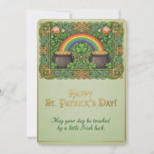 Leprechaun Celtic Knot Rainbow St. Patrick’s Feestdagenkaart (Voorkant)