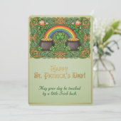 Leprechaun Celtic Knot Rainbow St. Patrick’s Feestdagenkaart (Staand voorkant)