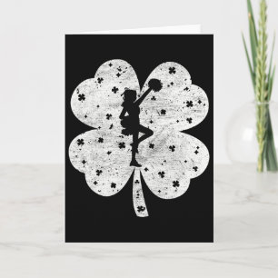 Leprechaun Cheerleader St Patricks Day Lucky Cheer Kaart