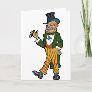 Leprechaun, Cigar, Top Hat St. Patrick's Kaart