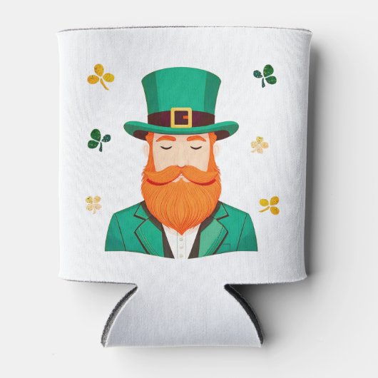 Leprechaun Clover Shamrock Patrick's Day Blikjeskoeler (Voorkant)
