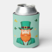 Leprechaun Clover Shamrock Patrick's Day Blikjeskoeler (Blikje Voorkant)