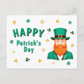 Leprechaun Clover Shamrock Patrick's Day Feestdagenkaart (Voorkant)