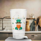 Leprechaun Clover Shamrock Patrick's Day Glas