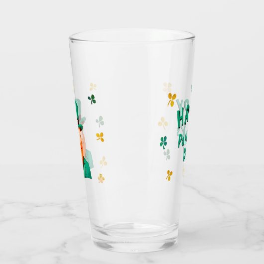 Leprechaun Clover Shamrock Patrick's Day Glas (Links)