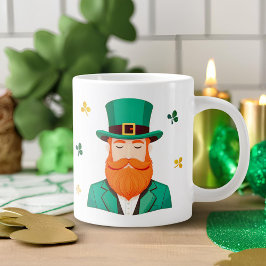 Leprechaun Clover Shamrock Patrick's Day Grote Koffiekop