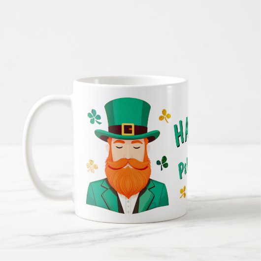 Leprechaun Clover Shamrock Patrick's Day Koffiemok (Links)