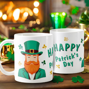 Leprechaun Clover Shamrock Patrick's Day Koffiemok