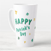 Leprechaun Clover Shamrock Patrick's Day Latte Mok (Linkerhoek)
