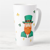 Leprechaun Clover Shamrock Patrick's Day Latte Mok (Rechterhoek)