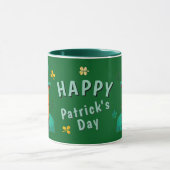 Leprechaun Clover Shamrock Patrick's Day Mok (Midden)