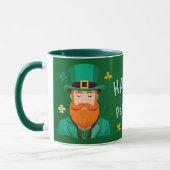 Leprechaun Clover Shamrock Patrick's Day Mok (Links)