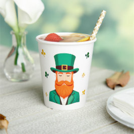 Leprechaun Clover Shamrock Patrick's Day Papieren Bekers