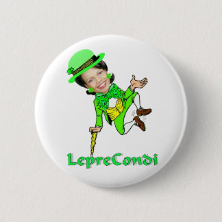 Leprechaun Condoleezza St. Patrick's Day Ronde Button 5,7 Cm