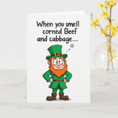 Leprechaun Cornedbeef kaart (Gele Bloem)
