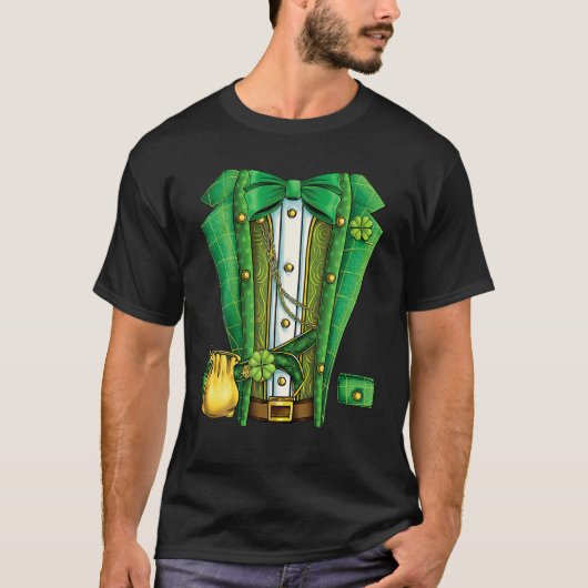 Leprechaun Costume Tuxedo St Patricks Day Boys Kin T-shirt (Voorkant)