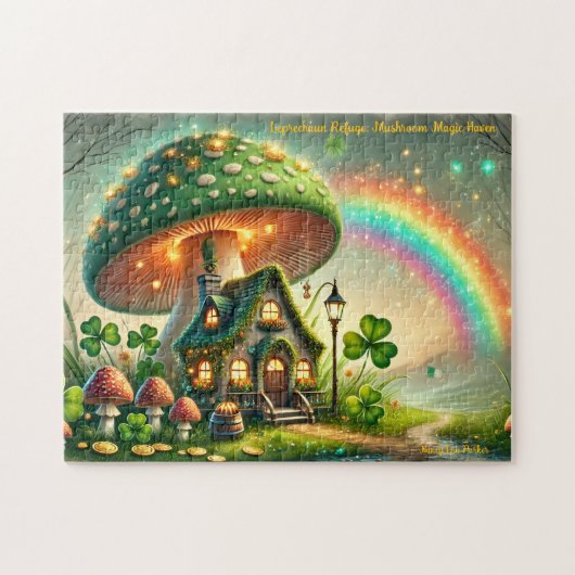 Leprechaun Cottage Puzzel, Ierse Legende Folklore Legpuzzel (Horizontaal)