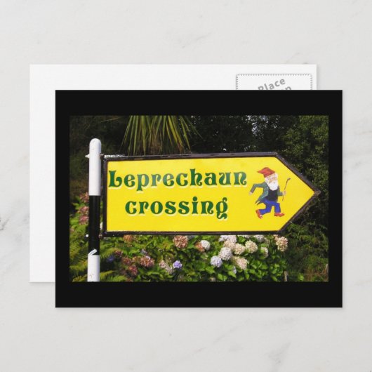 Leprechaun Crossing Briefkaart (Voorkant / Achterkant)