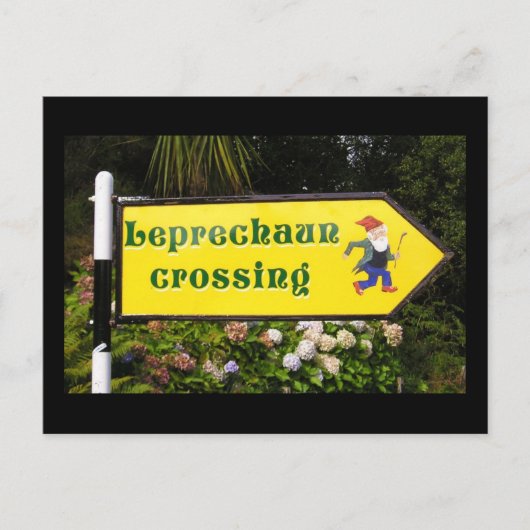Leprechaun Crossing Briefkaart (Voorkant)