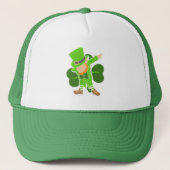 Leprechaun Dab Dance St Patricks Day Trucker Pet (Voorkant)