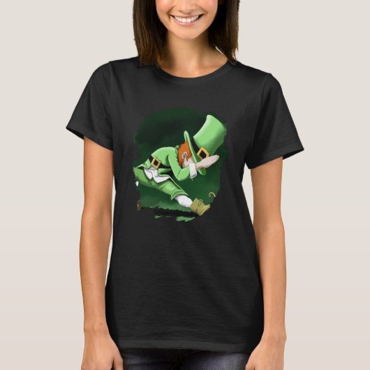 Leprechaun Dabbing Dancing Dance St Patricks Day   T-shirt (Voorkant)