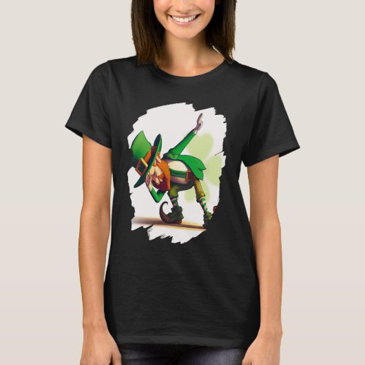 Leprechaun Dabbing Dancing Dance St Patricks Day   T-shirt (Voorkant)