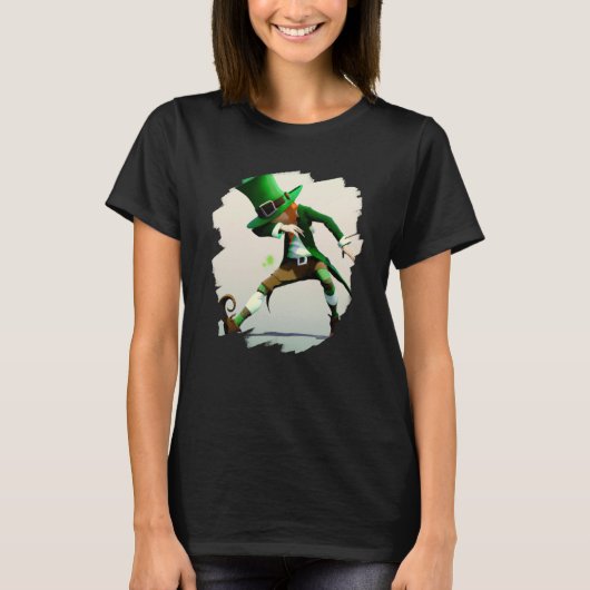 Leprechaun Dabbing Dancing Dance St Patricks Day   T-shirt (Voorkant)