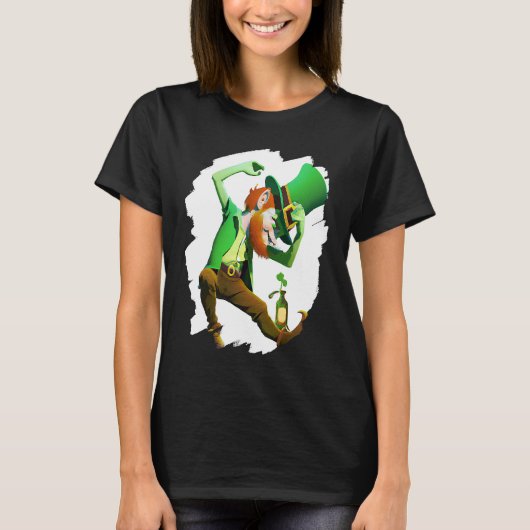 Leprechaun Dabbing Dancing Dance St Patricks Day   T-shirt (Voorkant)