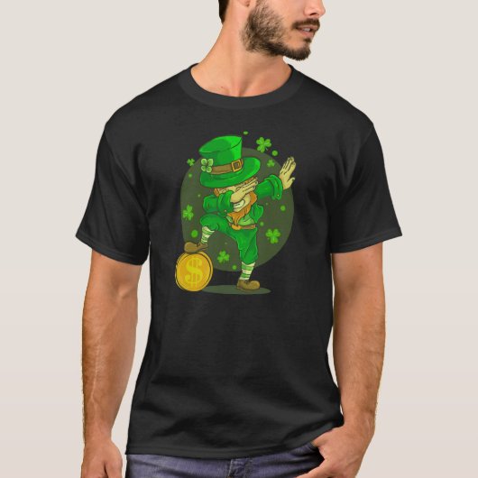 Leprechaun Dabbing Grappig Iers St Patrick's Day T-shirt (Voorkant)