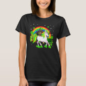 Leprechaun Dachshund Riding Unicorn Happy St Patri T-shirt (Voorkant)