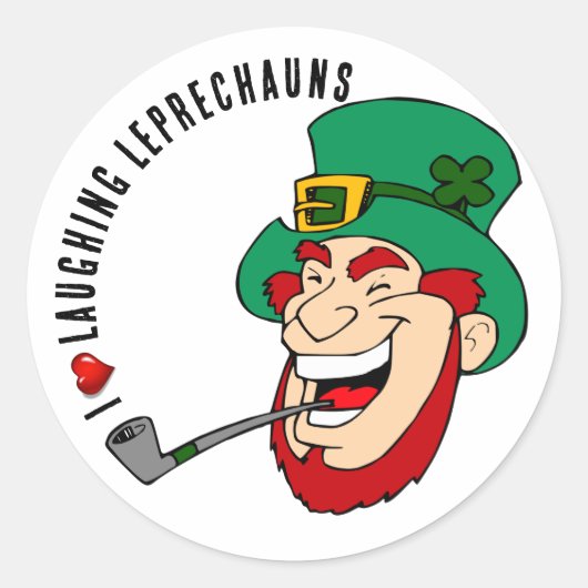 Leprechaun Day Ronde Sticker (Voorkant)