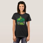 Leprechaun Dino Monster Truck St Patricks Day Todd T-shirt (Voorkant volledig)