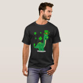 Leprechaun Dinosaur Shamrock St Patricks Day Anima T-shirt (Voorkant volledig)