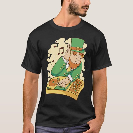 Leprechaun DJ St Patrick's Day T-shirt (Voorkant)