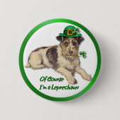 Leprechaun Dog Ronde Button 5,7 Cm (Voorkant)