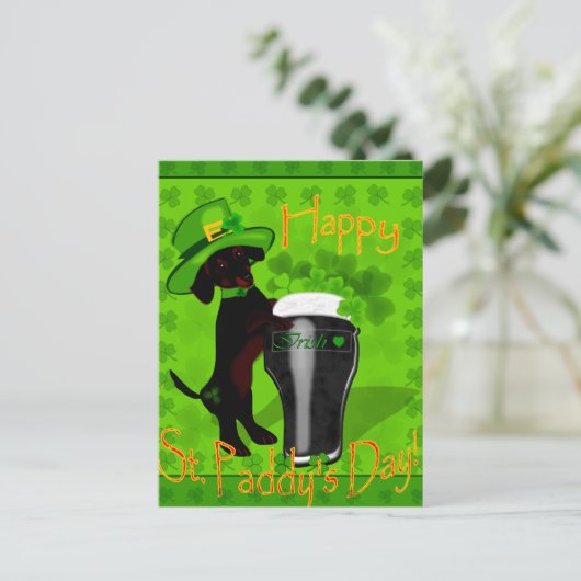 Leprechaun Doxie Briefkaart (Staand voorkant)