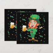 Leprechaun Drink Beer St. Patrick's Day (Voorkant / Achterkant)