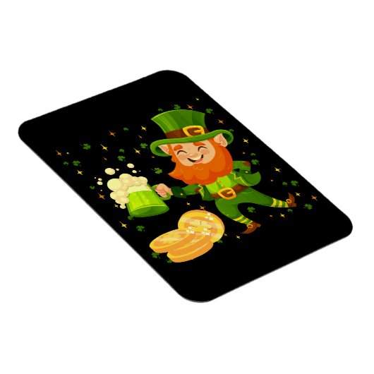 Leprechaun Drink Beer St. Patrick's Day Magneet (Rechterzijde)