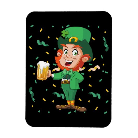 Leprechaun Drink Beer St. Patrick's Day Magneet (Verticaal)