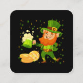 Leprechaun Drink Beer St. Patrick's Day Vierkante Visitekaartje (Voorkant)