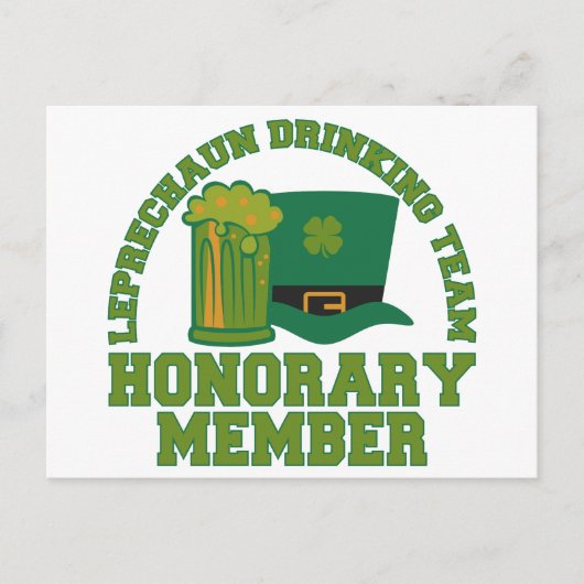 Leprechaun Drink Team aangepaste briefkaart (Voorkant)