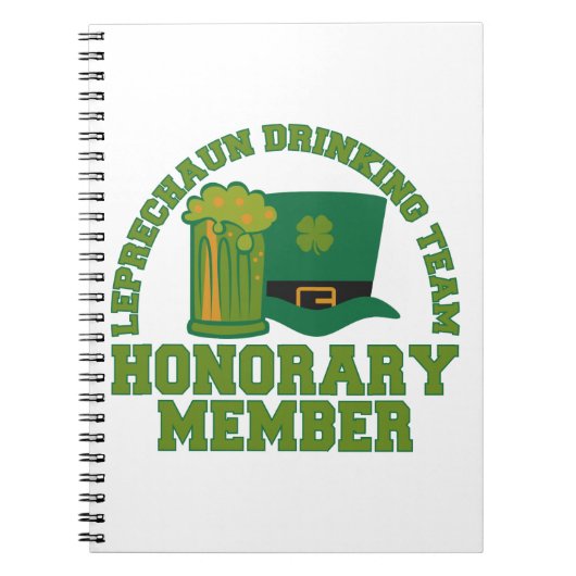 Leprechaun Drink Team aangepaste notitieboek (Voorkant)