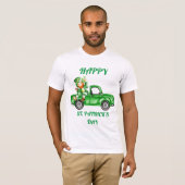 Leprechaun Driving Truck St. Patrick's Day T-shirt (Voorkant volledig)
