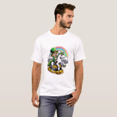 Leprechaun Eenhoorn Schattige T-shirt (Voorkant volledig)