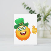 leprechaun emoji briefkaart (Staand voorkant)