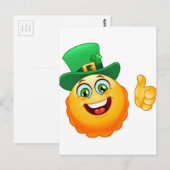 leprechaun emoji briefkaart (Voorkant / Achterkant)