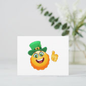leprechaun emoji briefkaart (Staand voorkant)