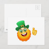 leprechaun emoji briefkaart (Voorkant / Achterkant)
