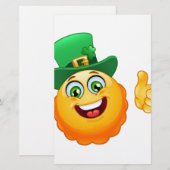 leprechaun emoji briefpapier (Voorkant / Achterkant)